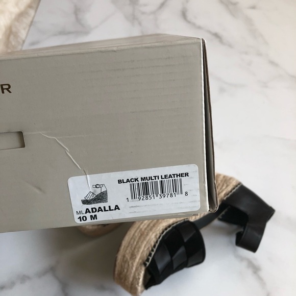 Adalla Platform Espadrille Wedge Sandal Black 10 - Picture 8 of 16